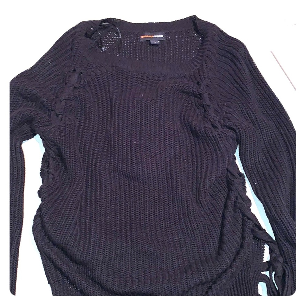 A black sweater